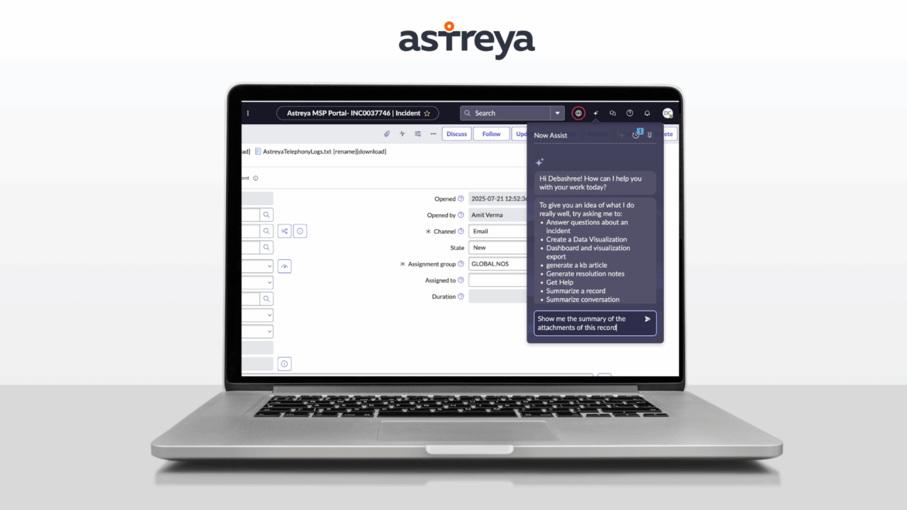Astreya Attachments Summarizer Now on ServiceNow Store